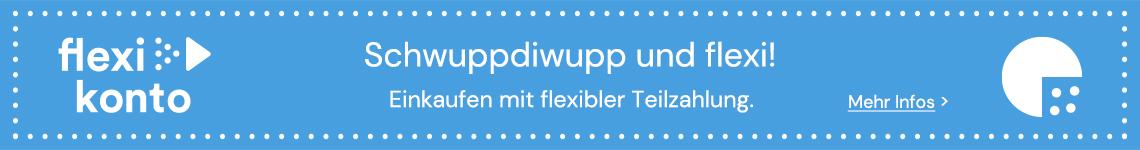 Schwuppdiwupp und flexi! Einkaufen mit flexibler Teilzahlung. 