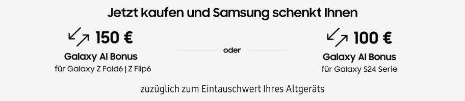 Jetzt kaufen und Galaxy AI Bonus geschenkt bekommen.