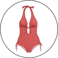 Roter Badeanzug